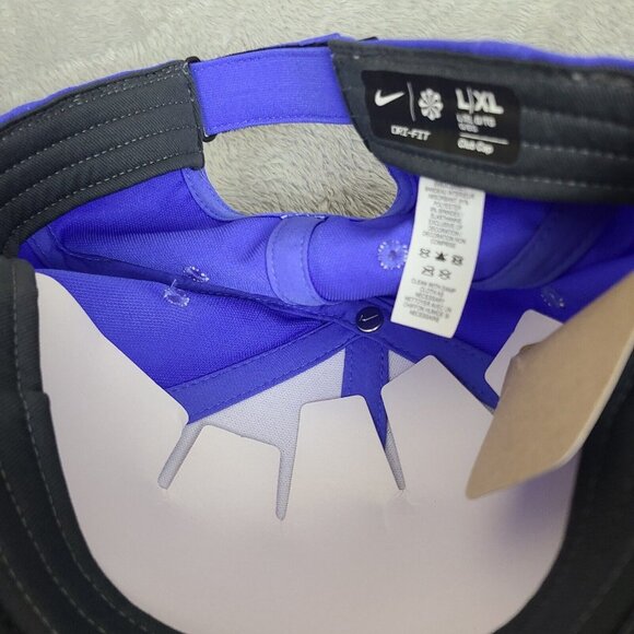 Nike Hat Mens Adjustable Dri FIT Club Cap Structured Swoosh Jade Marine Blue - Picture 7 of 10